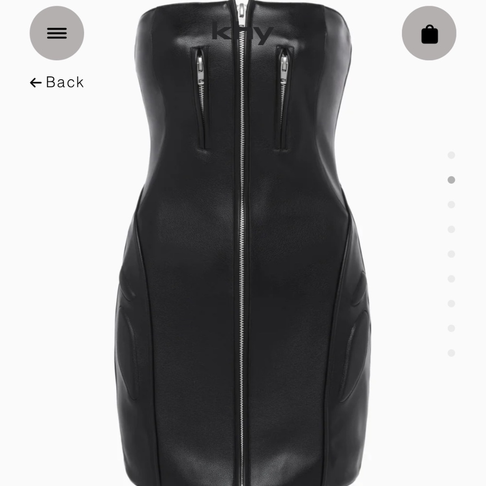 Khy Faux Leather Strapless Mini Dress